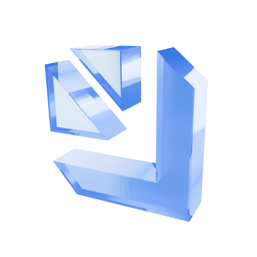 Translucent downward arrow following a curved path